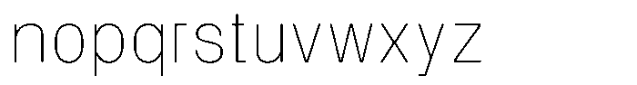 SF Paraid sans Thin Font LOWERCASE