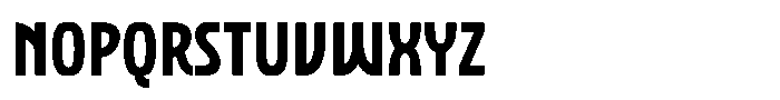 SFC Primorsa Sans Bold Condensed Font LOWERCASE