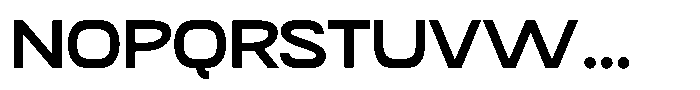 SFC Primorsa Sans Bold Expanded Font UPPERCASE