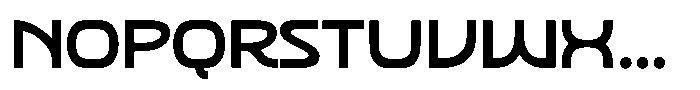 SFC Primorsa Sans Bold Expanded Font LOWERCASE