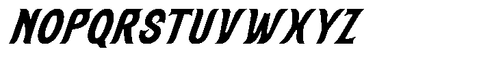 SFC Solanora Bold Oblique Font UPPERCASE