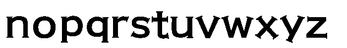 SFSelif Gothic RE E Font LOWERCASE