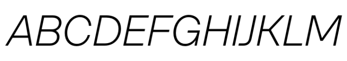 SFT Schrifted Sans Compact ExtraLight Italic Font UPPERCASE