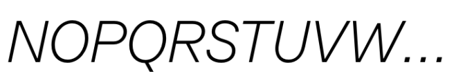 SFT Schrifted Sans Compact ExtraLight Italic Font UPPERCASE