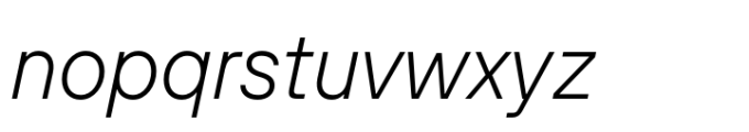 SFT Schrifted Sans Compact ExtraLight Italic Font LOWERCASE