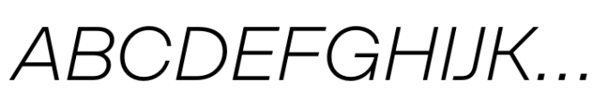 SFT Schrifted Sans ExtraLight Italic Font UPPERCASE