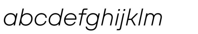 SFT Schrifted Sans ExtraLight Italic Font LOWERCASE