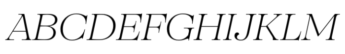 SFT Schrifted Serif Display ExtraLight Italic Font UPPERCASE