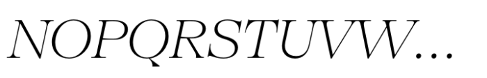 SFT Schrifted Serif Display ExtraLight Italic Font UPPERCASE