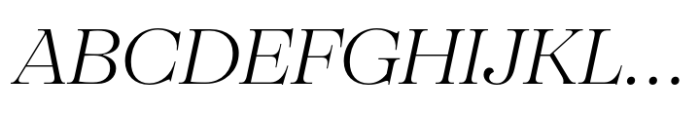 SFT Schrifted Serif Display Light Italic Font UPPERCASE