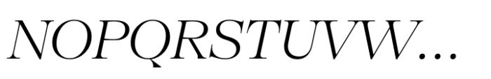 SFT Schrifted Serif Display Light Italic Font UPPERCASE