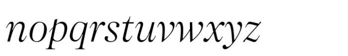 SFT Schrifted Serif Display Light Italic Font LOWERCASE
