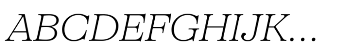 SFT Schrifted Serif Subhead ExtraLight Italic Font UPPERCASE