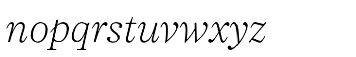 SFT Schrifted Serif Subhead ExtraLight Italic Font LOWERCASE