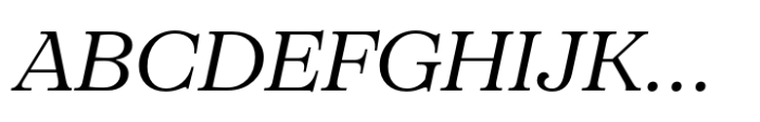 SFT Schrifted Serif Subhead Italic Font UPPERCASE