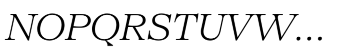SFT Schrifted Serif Subhead Light Italic Font UPPERCASE
