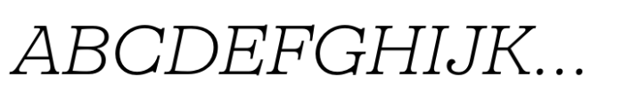 SFT Schrifted Serif Text ExtraLight Italic Font UPPERCASE
