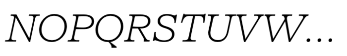 SFT Schrifted Serif Text ExtraLight Italic Font UPPERCASE