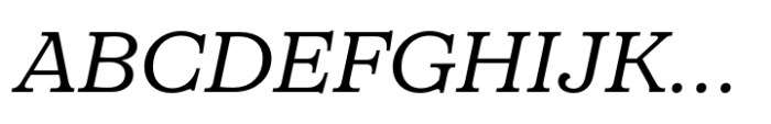 SFT Schrifted Serif Text Italic Font UPPERCASE