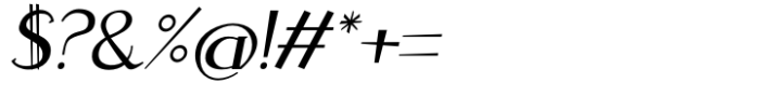 Sforza Thin-Oblique Font OTHER CHARS
