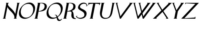 Sforza Thin-Oblique Font UPPERCASE