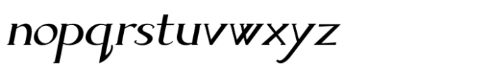 Sforza Thin-Oblique Font LOWERCASE