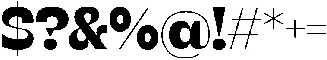 SG Verace Black otf (900) Font OTHER CHARS