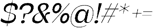 SG Verace Slant otf (400) Font OTHER CHARS
