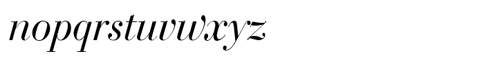 SG Bodoni SH Roman Italic Font LOWERCASE