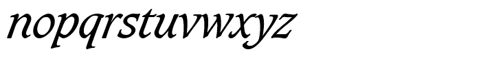 SG Caxton SH Book Italic Font LOWERCASE