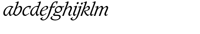 SG Caxton SH Light Italic Font LOWERCASE
