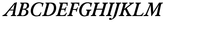 SG Garamond No 2 SB Medium Italic Font UPPERCASE