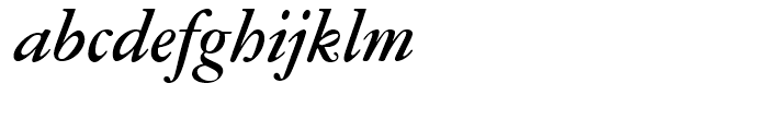 SG Garamont Amsterdam SB Medium Italic Font LOWERCASE