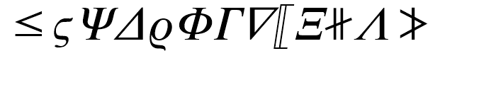 SG Greek Maths B SB Regular Font UPPERCASE