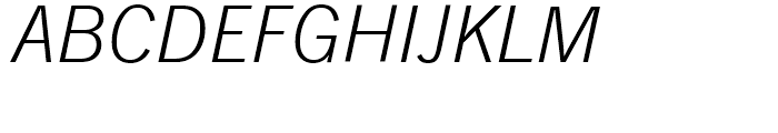 SG News Gothic SB Light Italic Font UPPERCASE