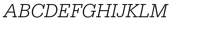 SG Serifa SB Light Italic Font UPPERCASE