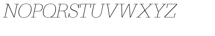 SG Serifa SH Extra Light Italic Font UPPERCASE