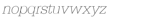 SG Serifa SH Extra Light Italic Font LOWERCASE