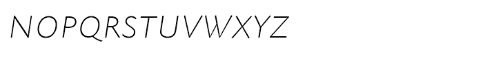 SG Today Sans Serif SH SB Extra Light Italic SC Font LOWERCASE