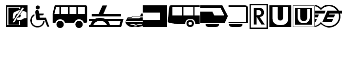 SG Travel and Transportation SB Regular Font UPPERCASE