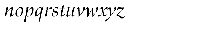 SG Zapf Renaissance Antiqua No 2 SB Book Italic Font LOWERCASE