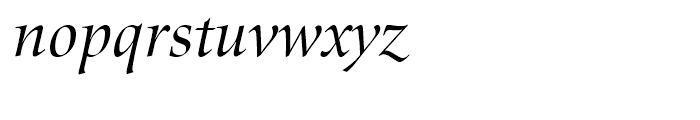 SG Zapf Renaissance Antiqua SB Book Italic Font LOWERCASE