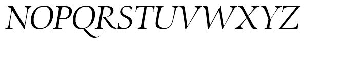 SG Zapf Renaissance Antiqua SH Light Italic Font UPPERCASE
