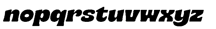 SG Bascho Slant Font LOWERCASE