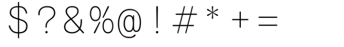 SG Monocomic Thin Font OTHER CHARS