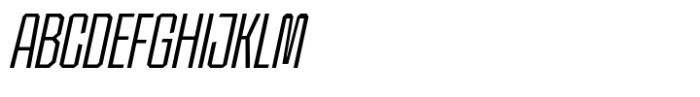 SG Tanders Condensed Extra Light Slant Font UPPERCASE