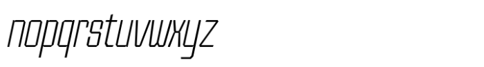 SG Tanders Condensed Thin Slant Font LOWERCASE