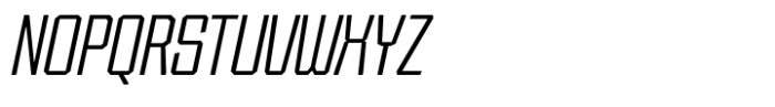 SG Tanders Narrow Ex Light Slant Font UPPERCASE