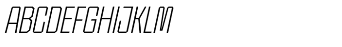 SG Tanders Narrow Thin Slant Font UPPERCASE