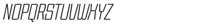 SG Tanders Narrow Thin Slant Font UPPERCASE
